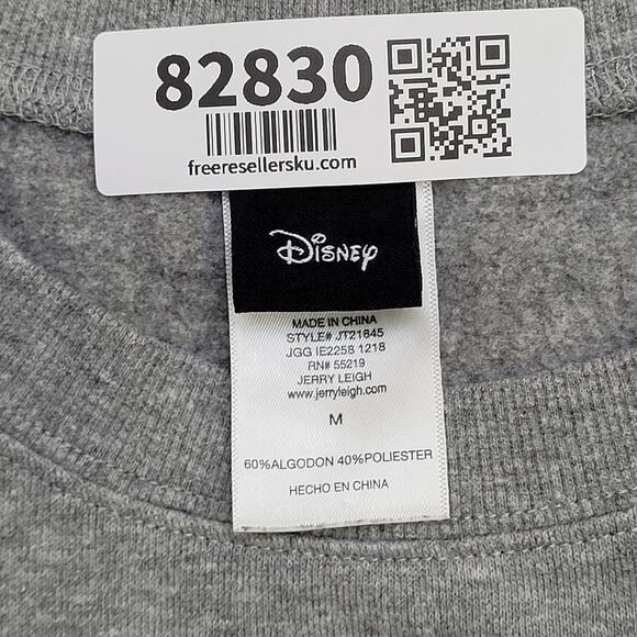 Mickey-Mouse Cropped Sweatshirt Womens Medium 21x17 Baggy - Picture 7 of 14